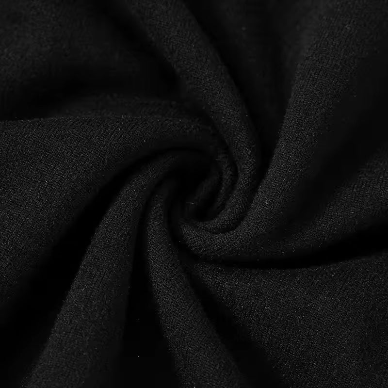 Black Turtleneck Dress with White Skirt