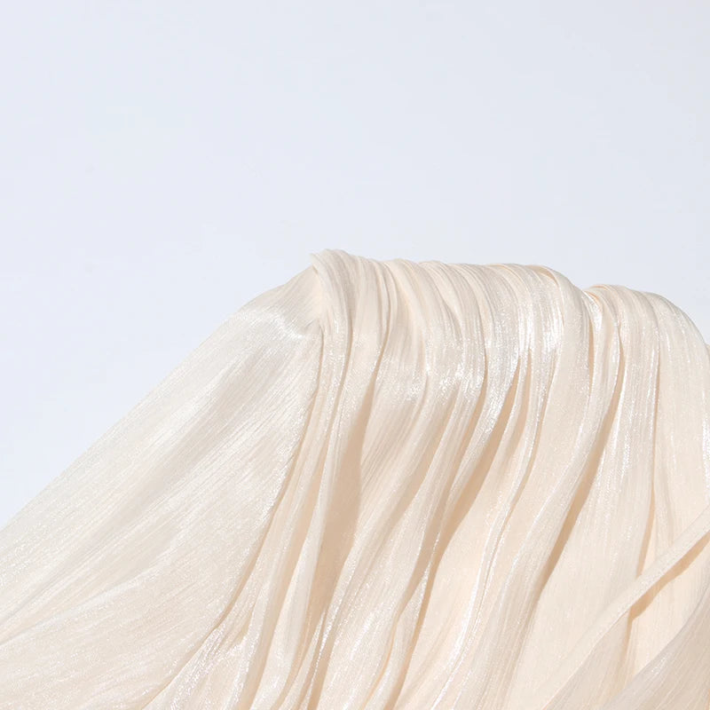 Amara Fully Pleated Draped Mesh Mini Dress